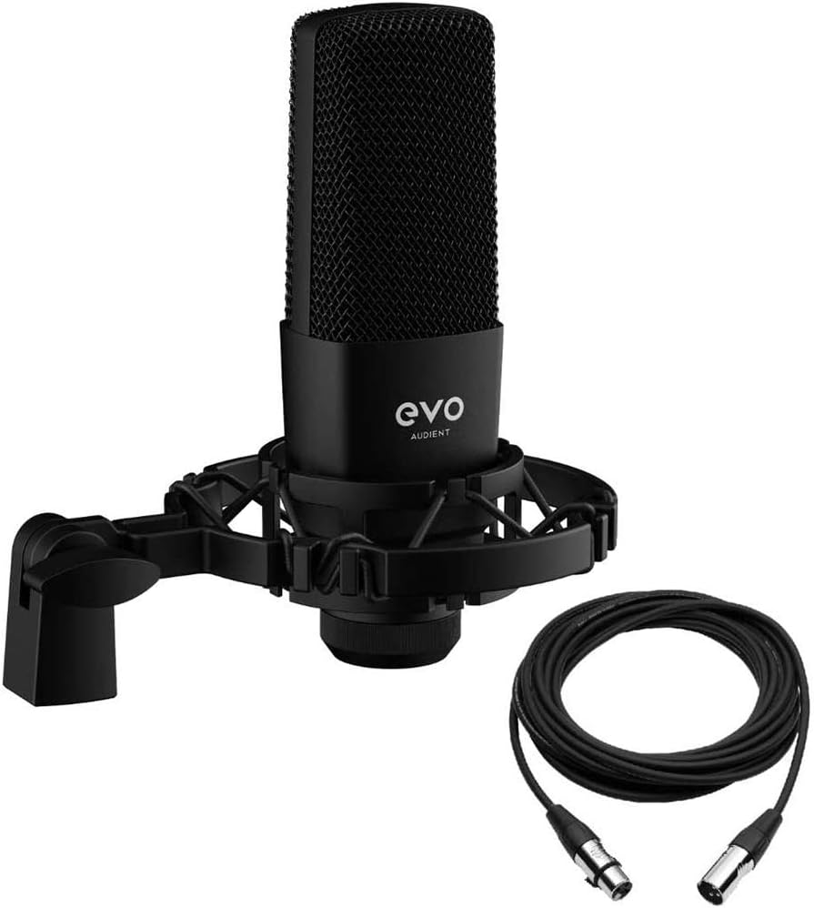 Audient EVO Start Recording Bundle with USB Audio Interface, Headphones, Mic, Shockmount, and Mic Cable - Image 10